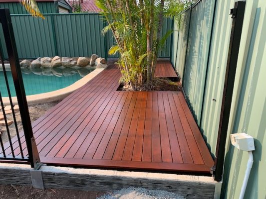 Swimming pool decking - Landscaping Brisbane north