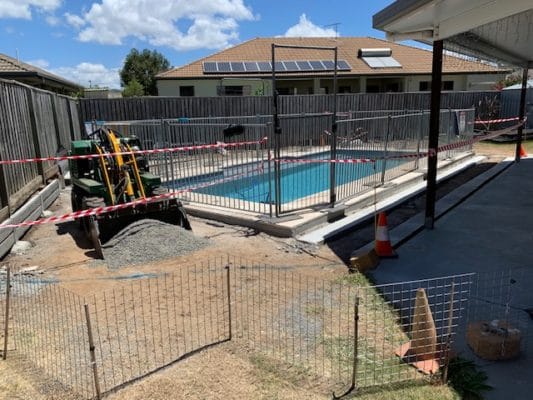 Swimming pool decking before- North Brisbane