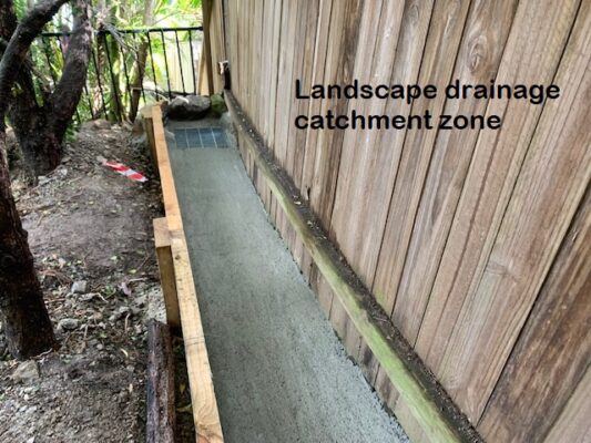 Landscape drainage catchment zone