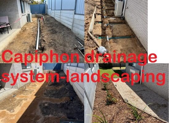 capiphon drainage system installation - landscaping Brisbane